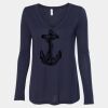 Women's Flowy Long Sleeve V-Neck Tee Thumbnail