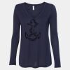 Women's Flowy Long Sleeve V-Neck Tee Thumbnail