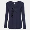 Women's Flowy Long Sleeve V-Neck Tee Thumbnail
