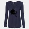 Women's Flowy Long Sleeve V-Neck Tee Thumbnail