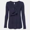 Women's Flowy Long Sleeve V-Neck Tee Thumbnail