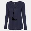 Women's Flowy Long Sleeve V-Neck Tee Thumbnail