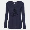 Women's Flowy Long Sleeve V-Neck Tee Thumbnail