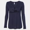Women's Flowy Long Sleeve V-Neck Tee Thumbnail