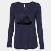 Women's Flowy Long Sleeve V-Neck Tee Thumbnail