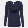 Women's Flowy Long Sleeve V-Neck Tee Thumbnail