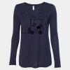 Women's Flowy Long Sleeve V-Neck Tee Thumbnail
