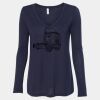 Women's Flowy Long Sleeve V-Neck Tee Thumbnail