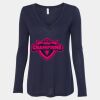 Women's Flowy Long Sleeve V-Neck Tee Thumbnail