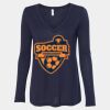 Women's Flowy Long Sleeve V-Neck Tee Thumbnail