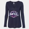 Women's Flowy Long Sleeve V-Neck Tee Thumbnail