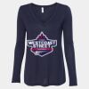 Women's Flowy Long Sleeve V-Neck Tee Thumbnail