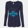 Women's Flowy Long Sleeve V-Neck Tee Thumbnail