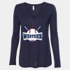 Women's Flowy Long Sleeve V-Neck Tee Thumbnail