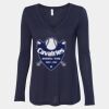 Women's Flowy Long Sleeve V-Neck Tee Thumbnail