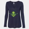 Women's Flowy Long Sleeve V-Neck Tee Thumbnail
