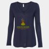 Women's Flowy Long Sleeve V-Neck Tee Thumbnail