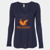 Women's Flowy Long Sleeve V-Neck Tee Thumbnail