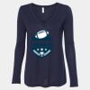 Women's Flowy Long Sleeve V-Neck Tee Thumbnail