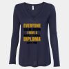 Women's Flowy Long Sleeve V-Neck Tee Thumbnail