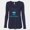 Women's Flowy Long Sleeve V-Neck Tee Thumbnail