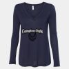 Women's Flowy Long Sleeve V-Neck Tee Thumbnail