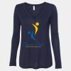Women's Flowy Long Sleeve V-Neck Tee Thumbnail