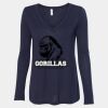 Women's Flowy Long Sleeve V-Neck Tee Thumbnail