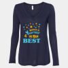 Women's Flowy Long Sleeve V-Neck Tee Thumbnail