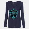 Women's Flowy Long Sleeve V-Neck Tee Thumbnail