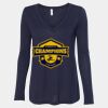 Women's Flowy Long Sleeve V-Neck Tee Thumbnail