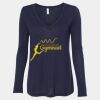 Women's Flowy Long Sleeve V-Neck Tee Thumbnail