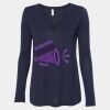 Women's Flowy Long Sleeve V-Neck Tee Thumbnail