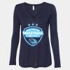 Women's Flowy Long Sleeve V-Neck Tee Thumbnail