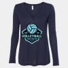 Women's Flowy Long Sleeve V-Neck Tee Thumbnail