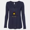 Women's Flowy Long Sleeve V-Neck Tee Thumbnail