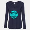 Women's Flowy Long Sleeve V-Neck Tee Thumbnail