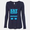 Women's Flowy Long Sleeve V-Neck Tee Thumbnail