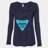 Women's Flowy Long Sleeve V-Neck Tee Thumbnail