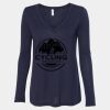 Women's Flowy Long Sleeve V-Neck Tee Thumbnail