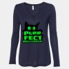 Women's Flowy Long Sleeve V-Neck Tee Thumbnail