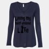 Women's Flowy Long Sleeve V-Neck Tee Thumbnail