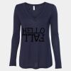 Women's Flowy Long Sleeve V-Neck Tee Thumbnail