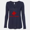 Women's Flowy Long Sleeve V-Neck Tee Thumbnail