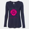 Women's Flowy Long Sleeve V-Neck Tee Thumbnail