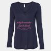 Women's Flowy Long Sleeve V-Neck Tee Thumbnail