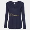 Women's Flowy Long Sleeve V-Neck Tee Thumbnail