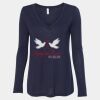 Women's Flowy Long Sleeve V-Neck Tee Thumbnail