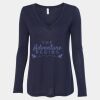 Women's Flowy Long Sleeve V-Neck Tee Thumbnail