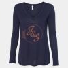 Women's Flowy Long Sleeve V-Neck Tee Thumbnail